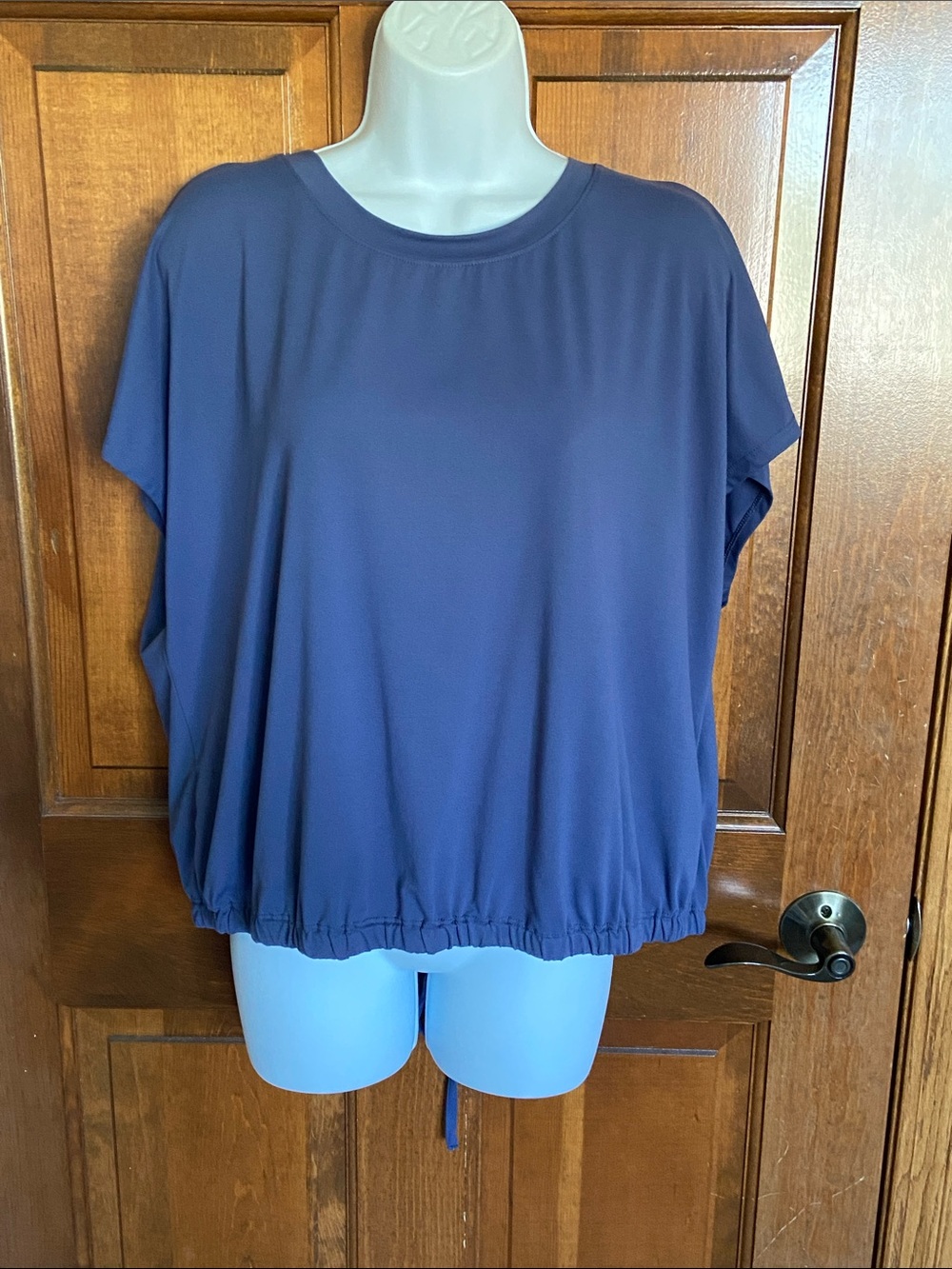 Ease of Motion Workout adjustable tie open back short sleeve Size X Large top